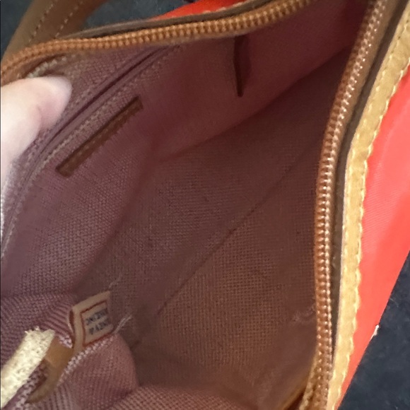 Dooney Red Nylon Sac Style Red Shoulder Bag Women's EUC - Picture 7 of 8